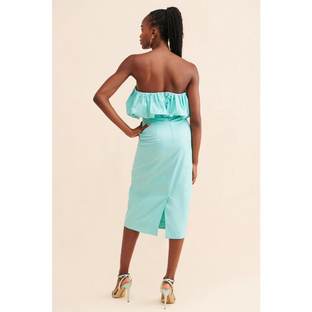 Anthropologie x Let Me Be - Slim Bubble MIDI Dress, blue, size XS - Picture 3 of 14